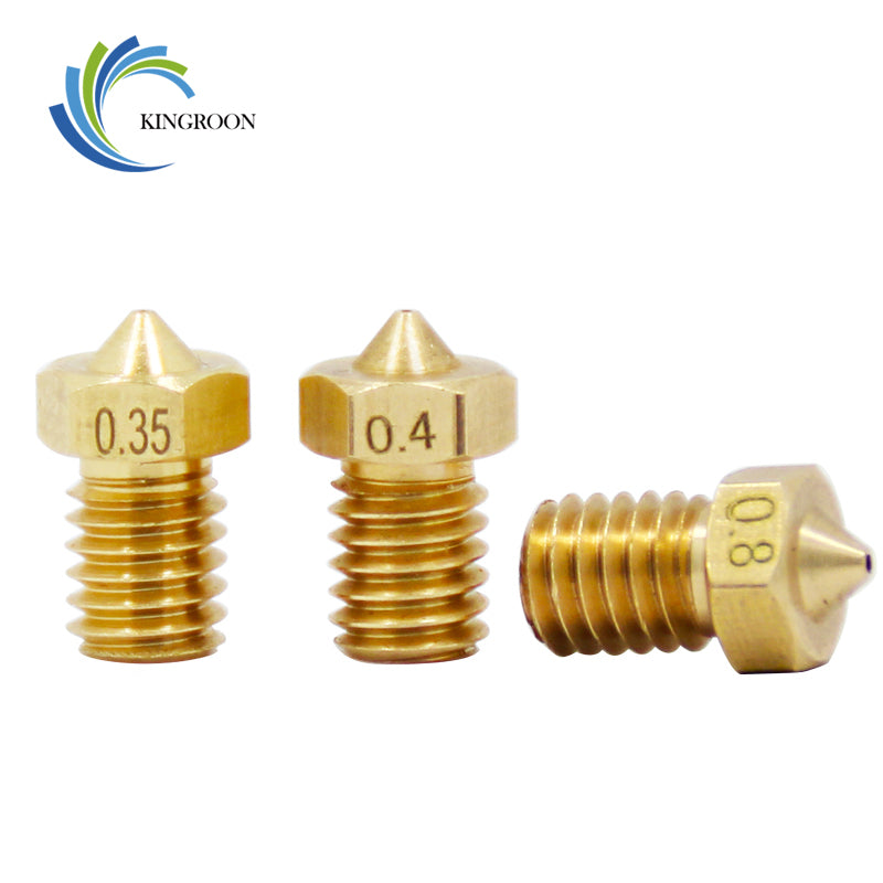 5pcs/lot V5 V6 Nozzle 0.2 0.25 0.3mm 0.35 0.4mm 0.5 0.6 0.8 1.0  M6 Threaded