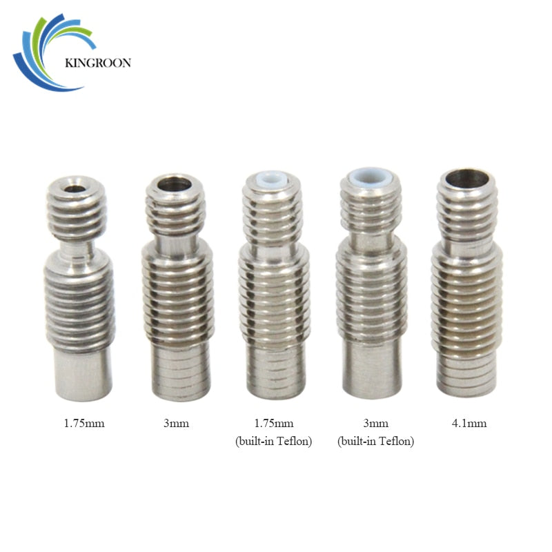 Stainless Steel V6 Throat Bowden Teflon Tube For 1.75 mm 3mm Filament